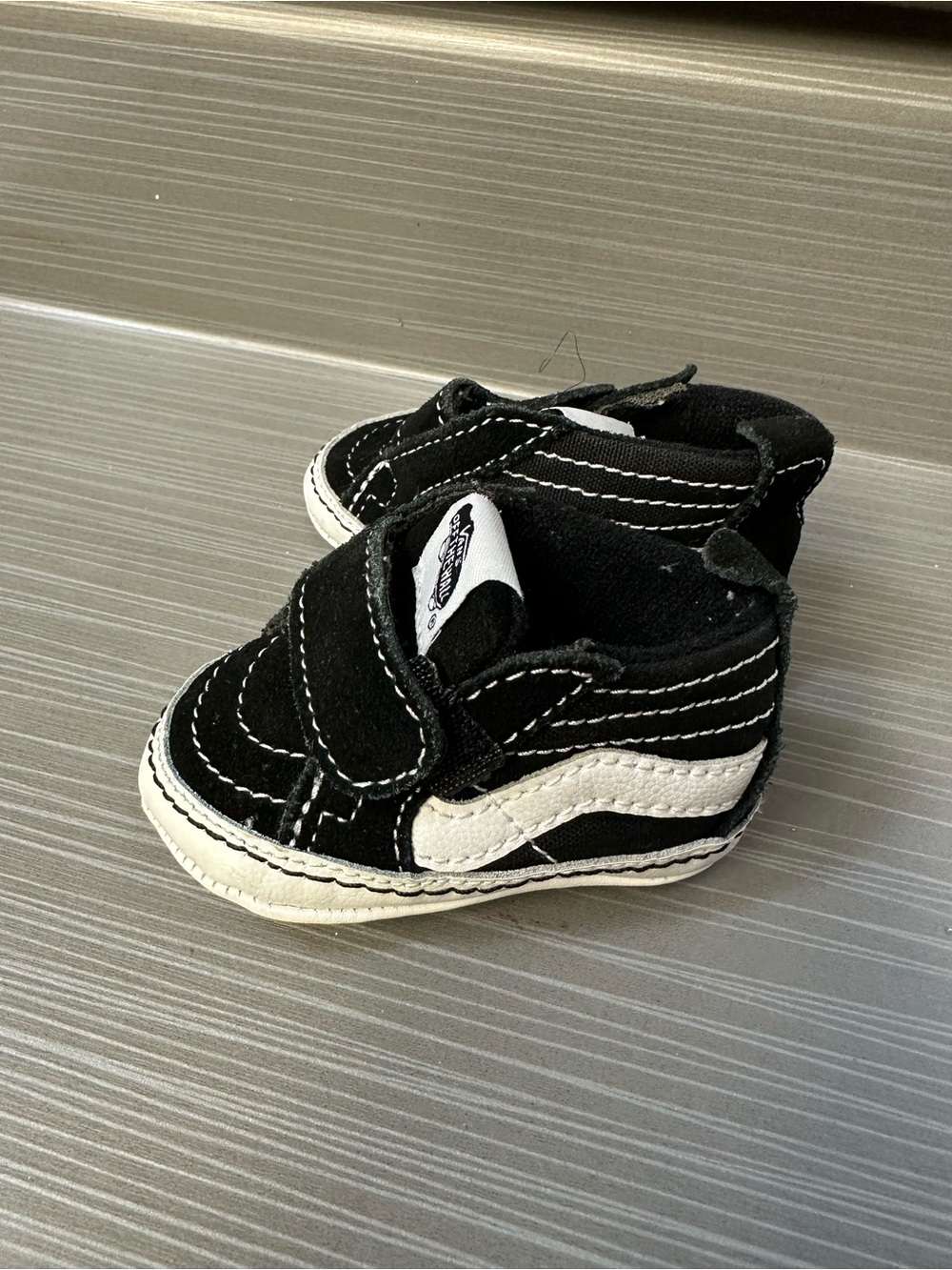 Vans Black & White Suede Slip-On Sneakers